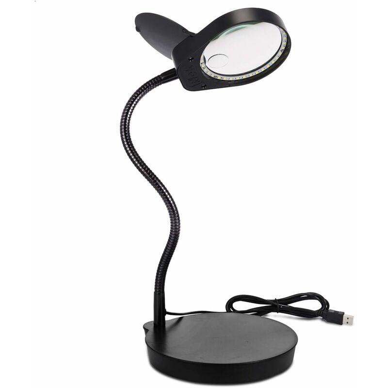 Loupe sur Pied,3X 10x Lampe loupe,loupe eclairante et Support, led Lampe loupe sur Pied,pour la Lecture, Personnes âgées en Train de Lire, Les