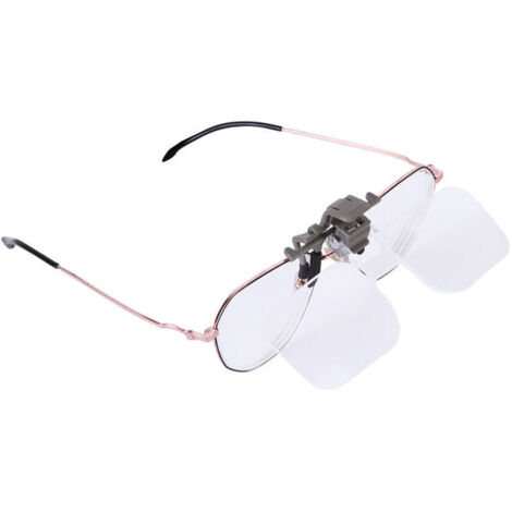 Loupes à clipser pour lunettes – Lentilles de lecture rabattables 2X pour personnes âgées, femmes et hommes – Idéales pour lecture précise