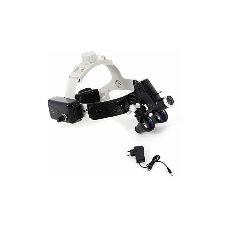 Loupes binoculaires dentaires à led 3,5 x 420 mm bandeau chirurgical