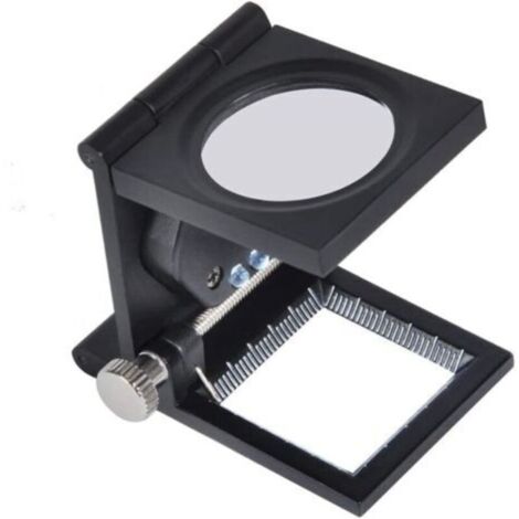 Loupes de comptage de fil avec échelle 10X loupe d'écran support pliant loupe en tissu avec lumière LED pour outil de bijoux optique textile