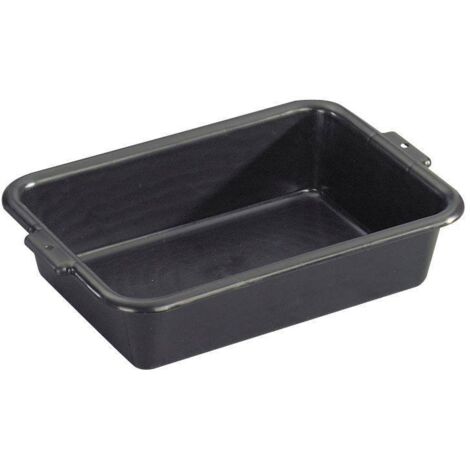L'Outil Parfait – Auge à gâcher en plastique noir 10 litres – Conception robuste avec poignées intégrées – Pour travaux de ciment et plâtre