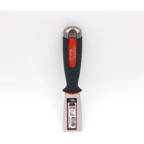 L'Outil Parfait – Couteau de plaquiste 4 cm – Lame flexible en acier inoxydable – Manche ergonomique bi-matière – Finition polie brillante