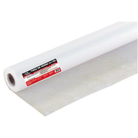 L'Outil Parfait – Tissu de verre renforcé 0,10 x 25 m – Épaisseur 20/100 mm – Poids 95 gr/m² – Pour revêtement mural et enduit