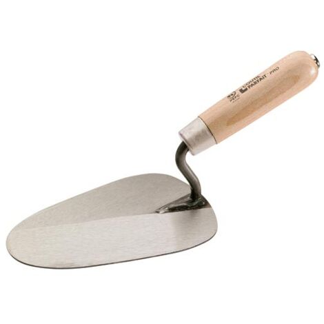L'Outil Parfait – Truelle briqueteuse 20 cm – Lame acier trempé vernie – Manche bois hêtre PEFC – Angles arrondis pour maçonnerie précise