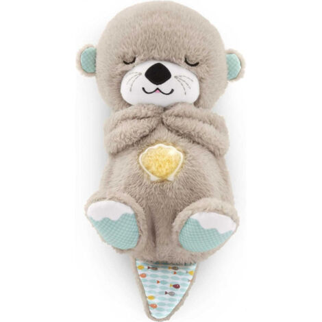 BOED Loutre musicale Fisher-Price pour l'heure du coucher - Peluche avec mouvements apaisants, sons et lumières - Cadeau pour bébés dès la naissance
