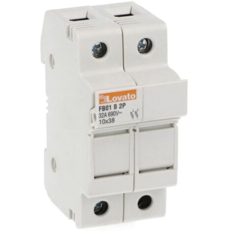 Lovato 2-poliger Sicherungshalter 32A 10X38mm 2 Module FB01B2P