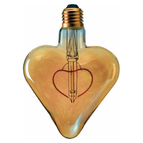 Love Bulb - Ampoule LED créative en forme de vis Ampoule LED éclairage rétro en verre jaune chaud