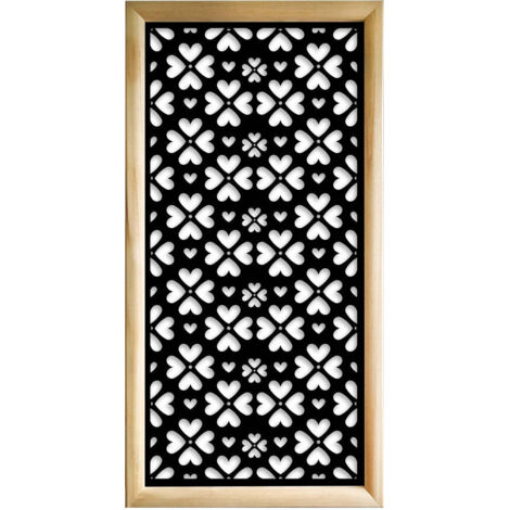 LOVE ME - Moduli Decorativi in Legno e PVC - Misura: 47x94 cm - Colore: nero