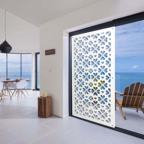 LOVE ME - Pannello in PVC traforato - Parasole - Colore: bianco - Misura: 50x150 cm