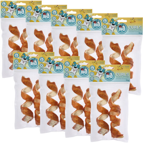 Lov&Ed Curls Huhn, 9x 2 Stück - Gedrehte Kauknochen für Hunde