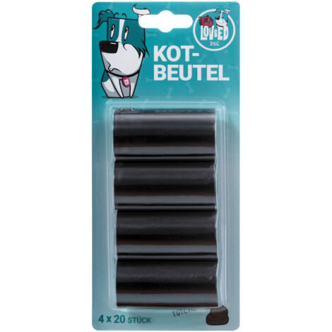Lov&Ed Hundekotbeutel, 4x20 Stück - schwarz