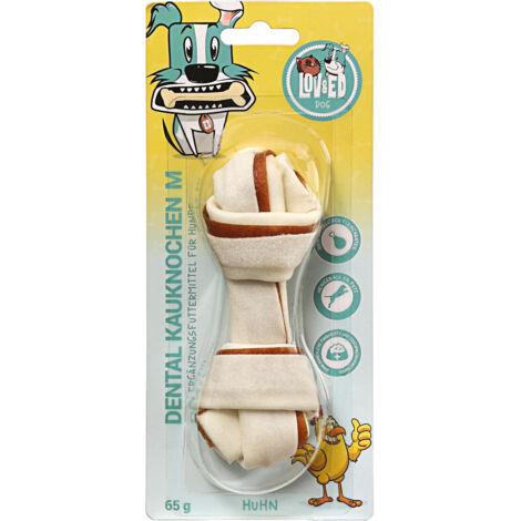 Lov&Ed Kauknochen Huhn, M - Mit Dental-Effekt, 65g