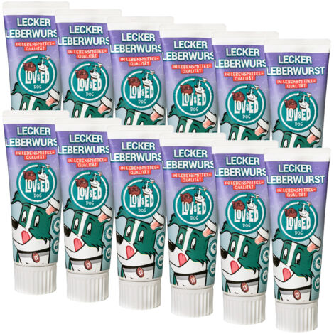 Lov&Ed Lecker Leberwurst für Hunde, 12x 75g - Lebensmittelqualität