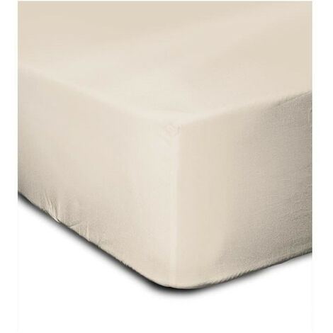 Lovely Home Drap Housse Beige Clair 90x190 cm