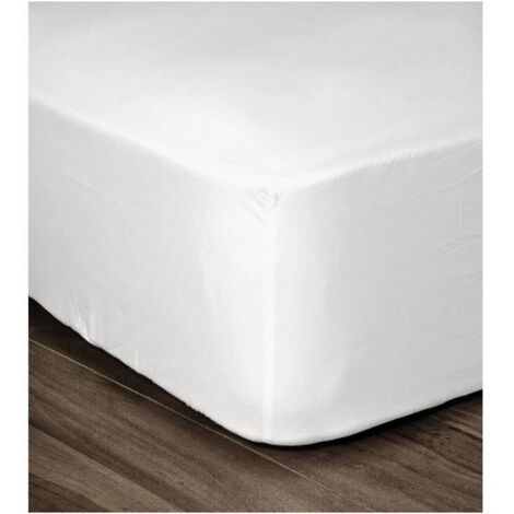 Lovely Home Drap Housse Blanc 160x200x30 cm Coton