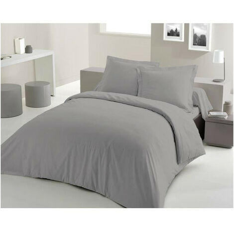 Lovely Home Duvet Set 240x260 cm Gris Clair Coton