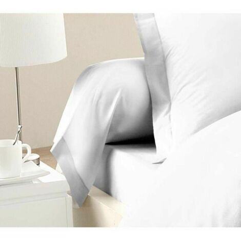 Lovely-home Taies de Traversin Classique Blanc Coton