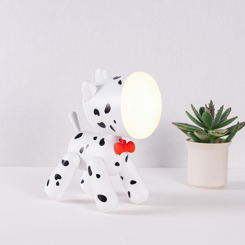 

Lovely Puppy Night Light para niños, niños, dormitorio, lámpara de noche para trabajar, estudiar, dormir, USB, recargable, dos brillos, regalo /