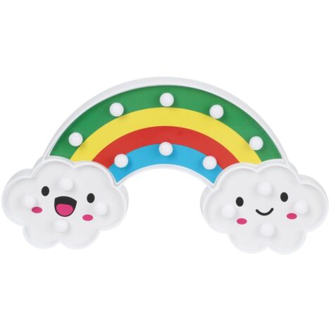 Lovely Rainbow Cloud Shape LED Night Light Lamp for Bedroom Lighting Decoration