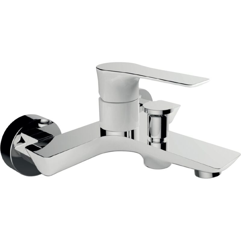 Mitigeur bain-douche mécanique Lover blanc chrome - Essebagno