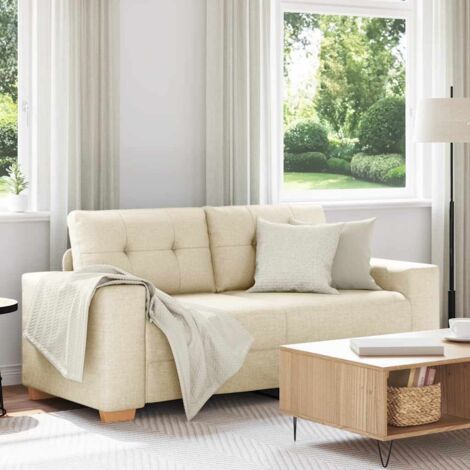 Loveseat-Sofa Leinen 140 cm vidaXL