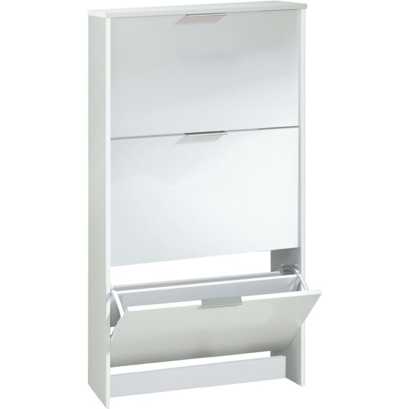 

Zapatero 3 trampones 113x60cm Blanco brillo
