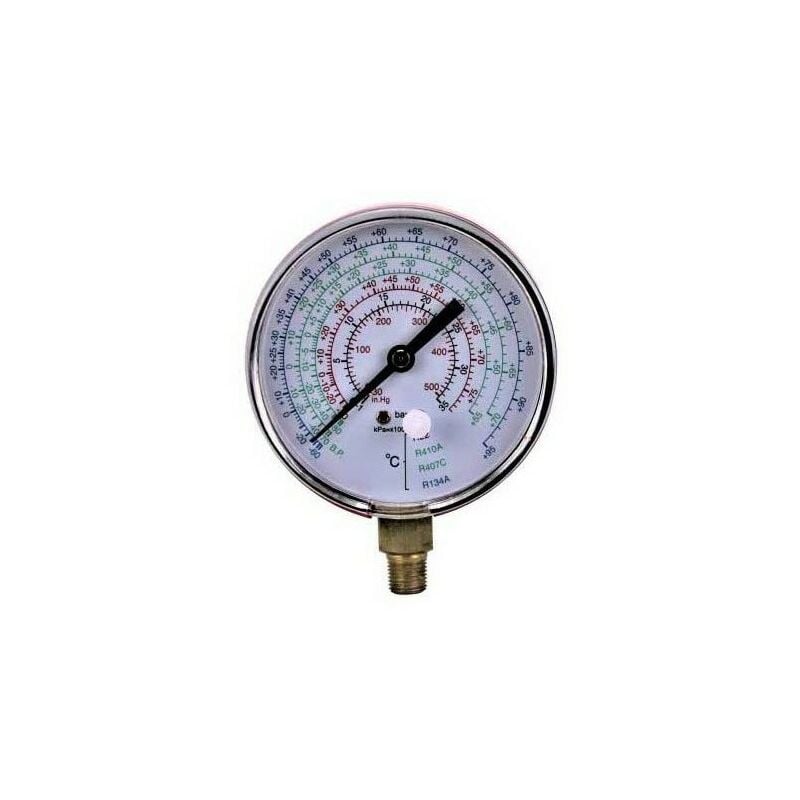 Low Pressure Manometer 70mm Thread 1/8 R22, R407C, R410A unbridged