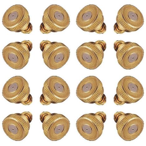 Low Pressure Copper Nozzles for Garden Watering 16Pcs Durable Brass Misting Nozzle
