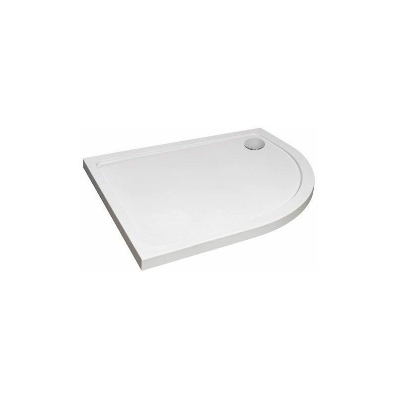 Low Profile Offset Quadrant Shower Tray 1000x800mm RH Stone Resin