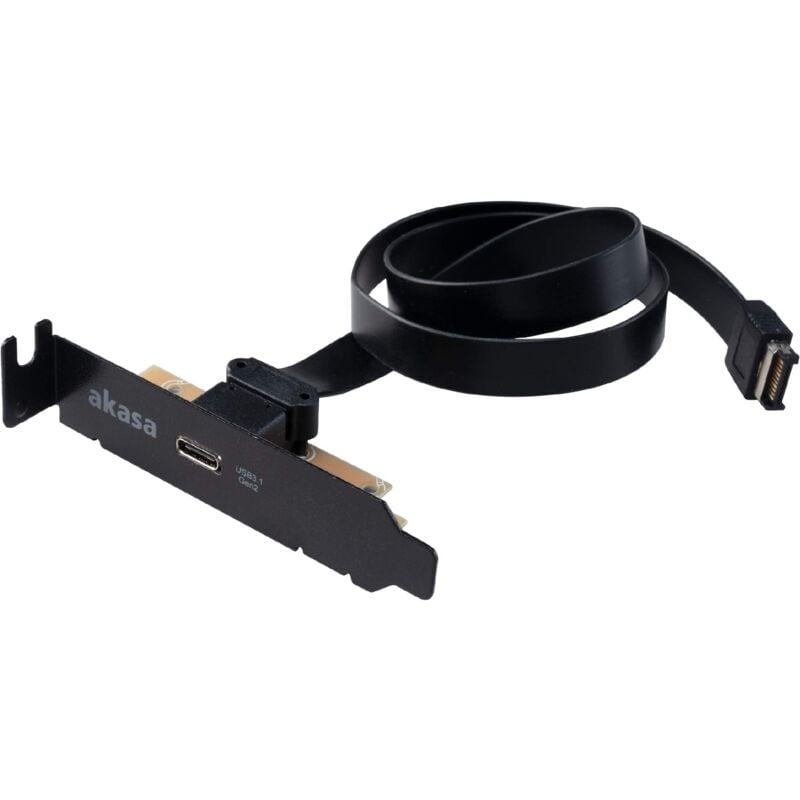 Akasa - Low Profile pci Bracket Adapter, usb 3.1 Typ c
