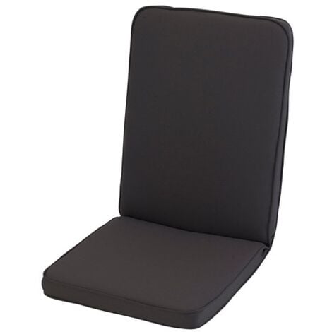 Low Recliner Outdoor Garden Furniture Cushion - L96 x W42 cm - Charcoal Grey