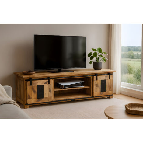 Lowboard Kommode TV-Board Mango massiv vintage 180 x 55 x 50 cm LIBRO