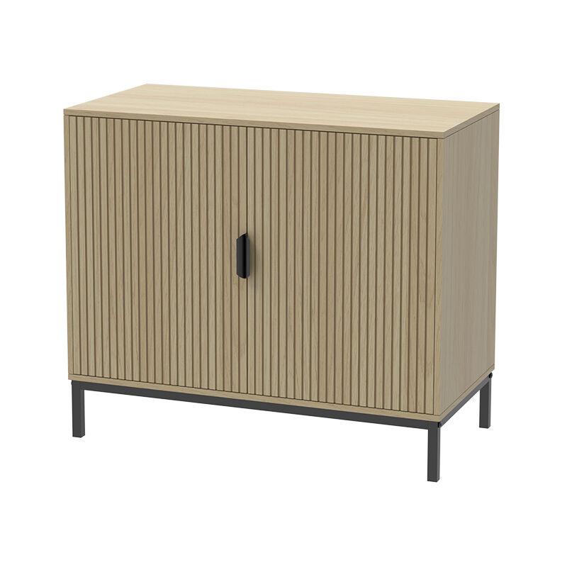 Vicco - Commode Lennox, Chêne, 80x45cm avec 2 portes