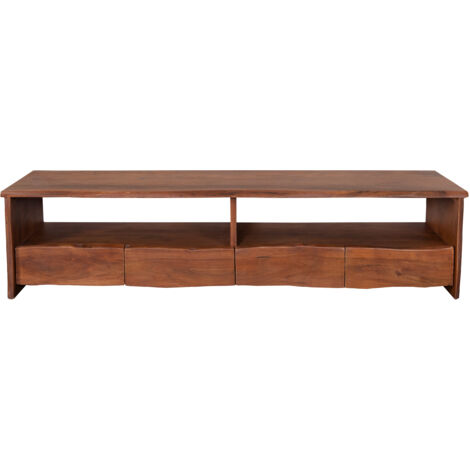 Lowboard TV-Board 190 x 45 x 50 cm Akazienholz massiv nussbaumfarben DAHLIA