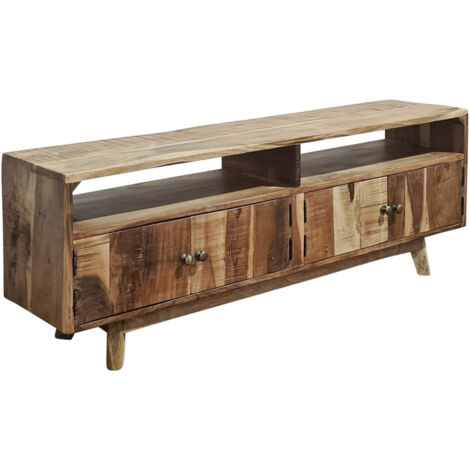 SAM OUTILLAGE Lowboard TV-Board Akazie massiv 130x30x45 cm naturfarben Nagar III