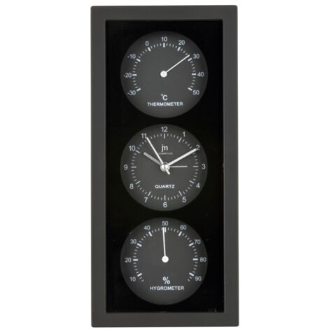 Lowell JA7071N Horloge murale et de table Horloge à quartz Rectangle Noir