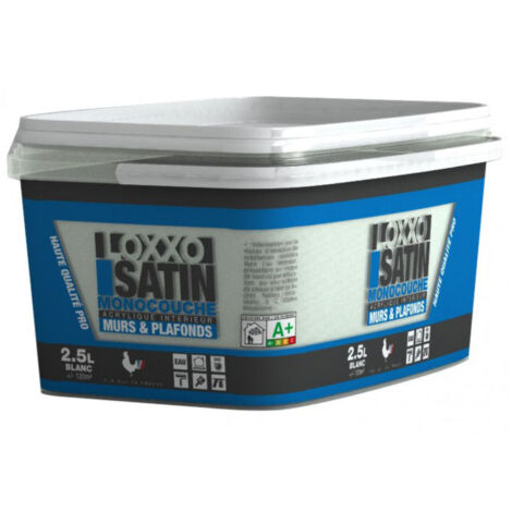 Loxxo Peinture Acrylique Murs & Plafonds - Monocouche - Satin  Conditionnement: 2,5L - Couleur: MOON