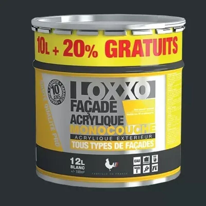 Loxxo - Peinture Façade Acrylique 12L Anthracite ral 7016 12 l