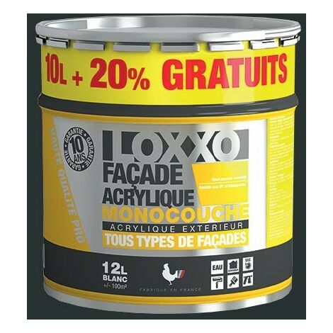 LOXXO Peinture Façade Acrylique 12L Anthracite RAL 7016 12 L - Anthracite