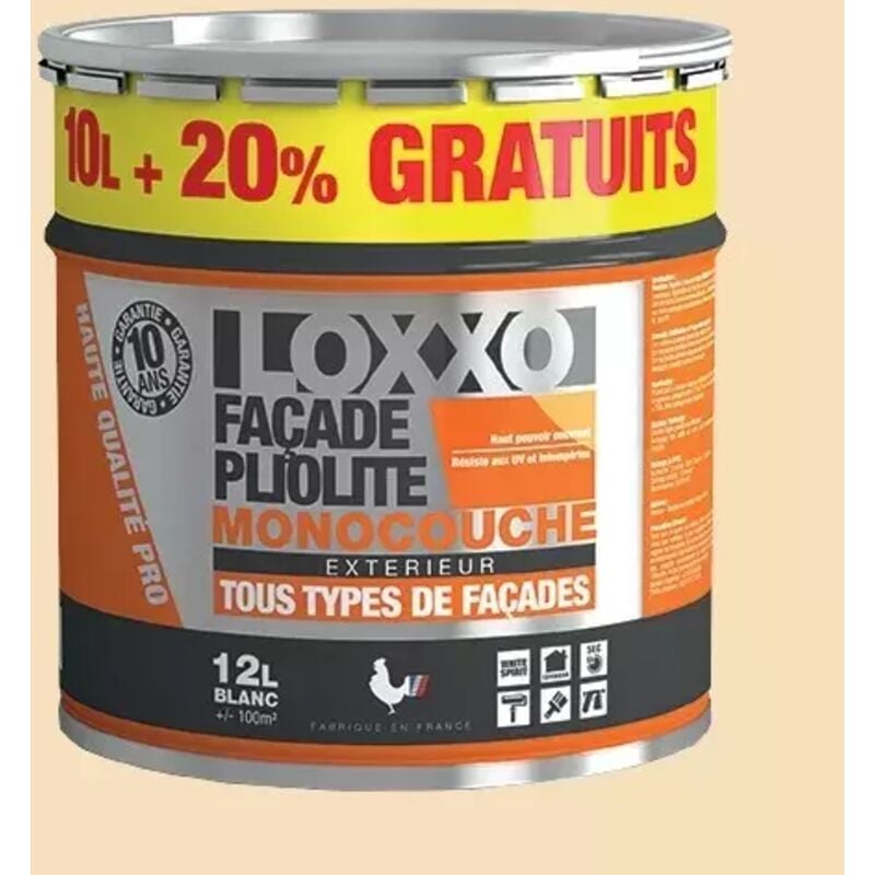 Loxxo - Peinture Façade Pliolite 12L Ton pierre 12 l