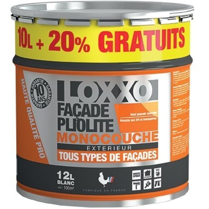 Loxxo - Peinture Façade Pliolite 12L Blanc 12 l