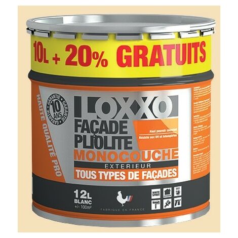 Loxxo Peinture Façade Pliolite - Monocouche - 10L + 20% Gratuit