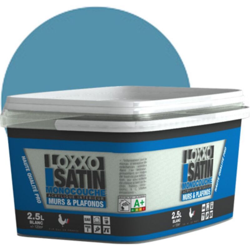 Peinture Acrylique Murs & Plafonds - Monocouche - Satin Conditionnement: 2.5L - Couleur: Canard - Loxxo