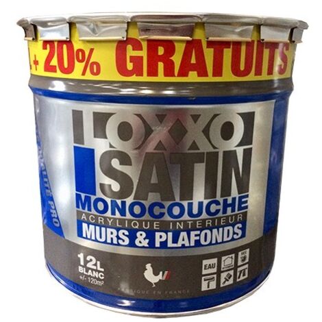 LOXXO Peinture Satin Monocouche 12L Blanc 12 L - Blanc