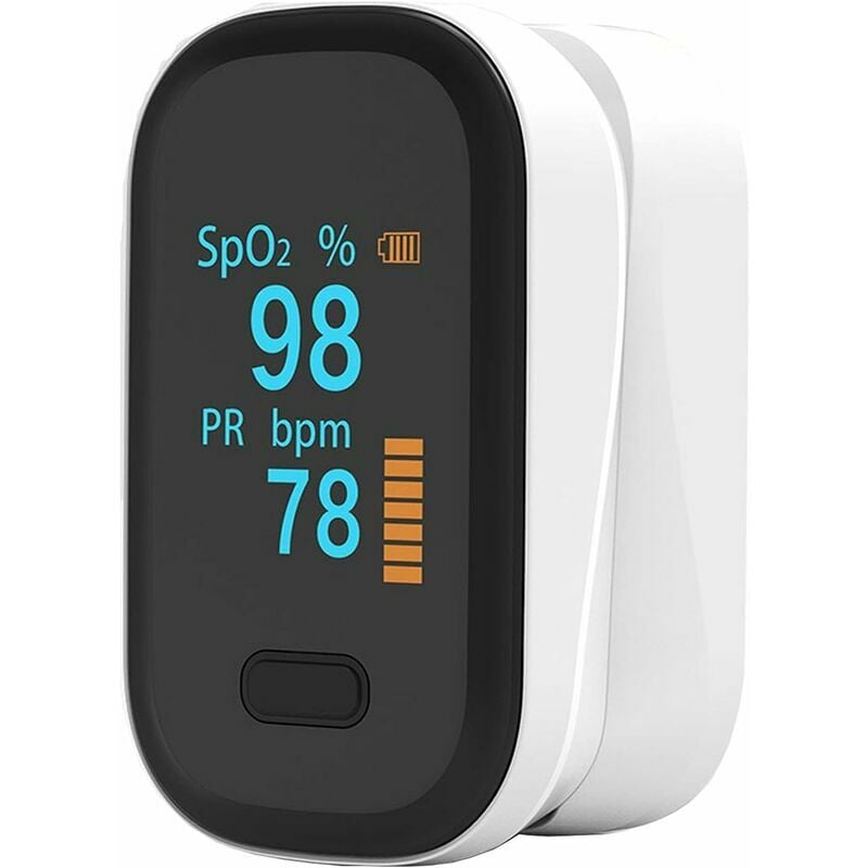 L'oxymètre d'impulsion du Bout des Doigts, pour Le Moniteur de taux d'impulsion de la fréquence Cardiaque (Blanc), Ensoleillé