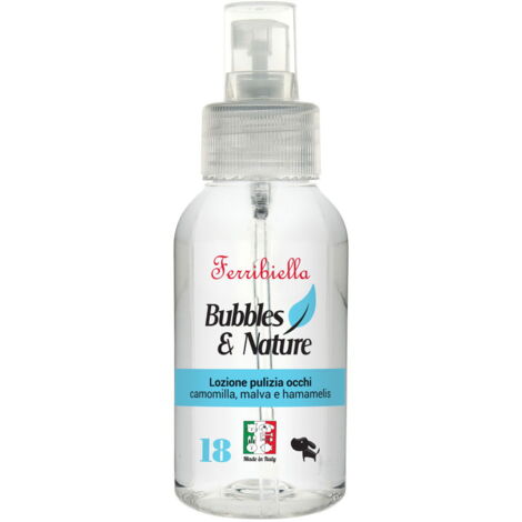 Lozione per pulizia degli occhi con camomilla, malva e hamamelis per cani e gatti 100 ml