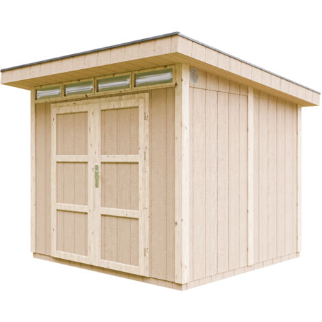 LP® SmartSide® panel shed M903A- H237 x 236 x 250 cm / 5.90 m2 - Sheds and Outdoor Storage  - Wooden garden storage shed -  Bike shed, Small shed, with floor and bituminous tiles - TIMBELA M903A