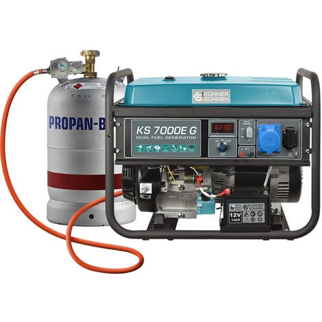 LPG/petrol outdoor generator KS 7000E G max power 5500 W AVR Könner & Söhnen
