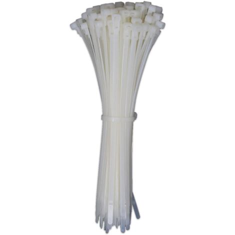 LPGLed Fascette in nylon per cablaggio - RIUTILIZZABILI - 4x200 mm conf. 100 pz - maggiore tenuta Ø 45mm - professionali - bianche
