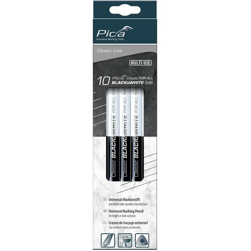 

Lápiz universal Pica Classic Black-White 546 (en caja de 10 uds.)
